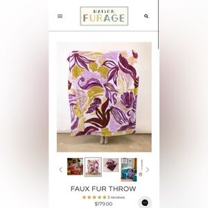 Maison Furage Faux Fur Throw